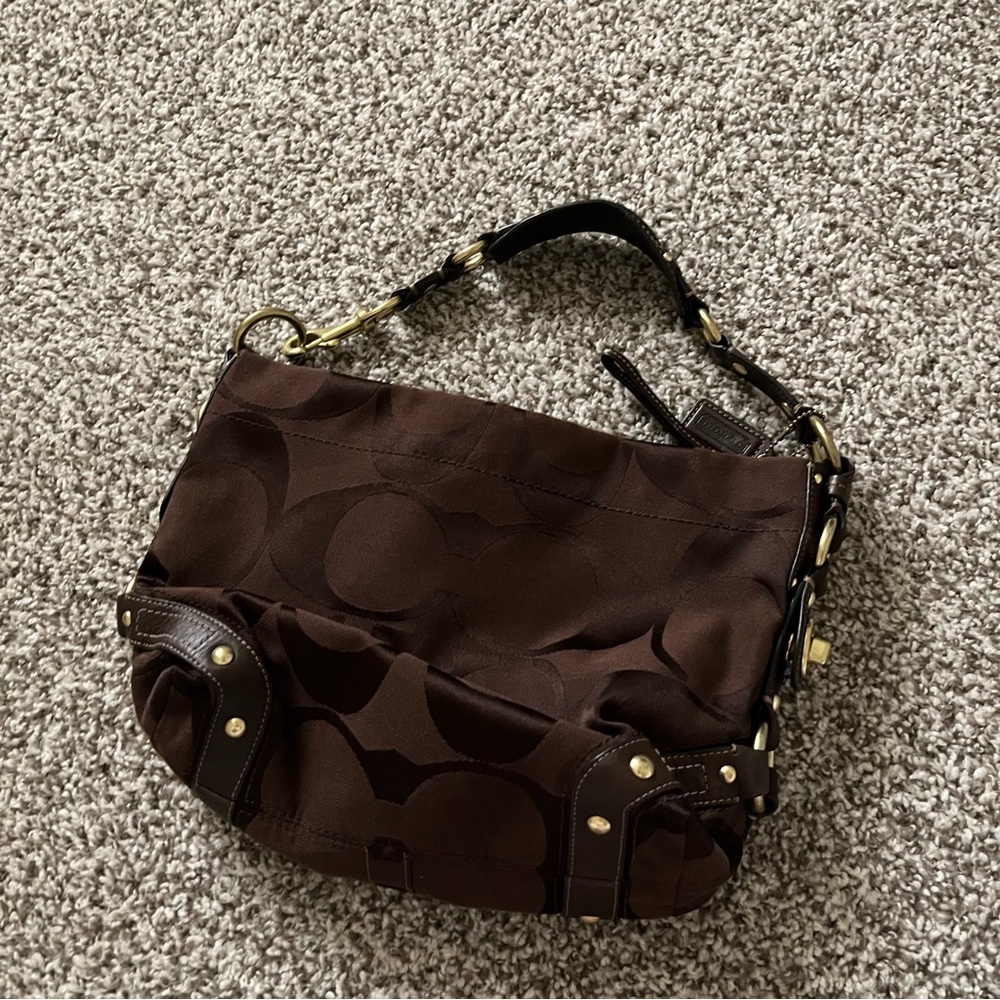 Brown Coach Shoulder Bag